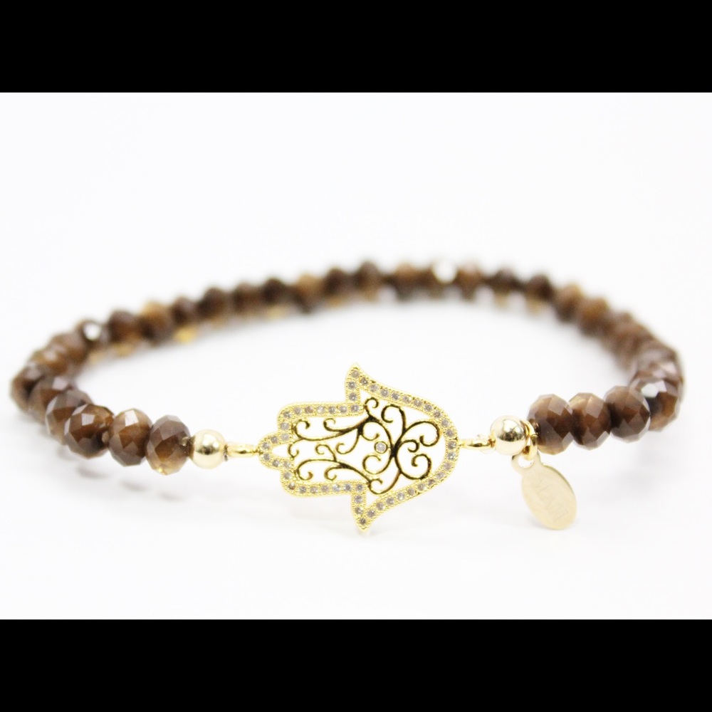 Hamsa Crystal Bracelet - Picture 4 of 4